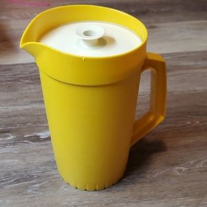 Vintage Yellow Tupperware Pitcher